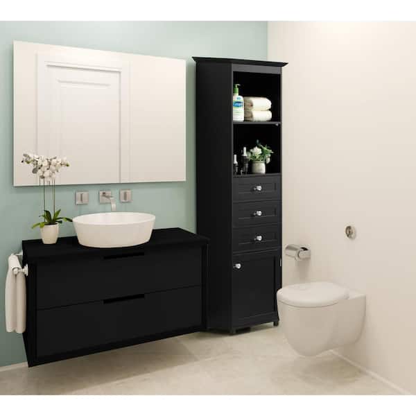 Bathroom Cabinet Under Washbasin Locker Adjustable Open Shelves
