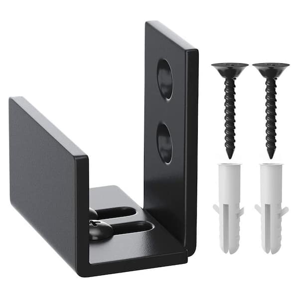 Adjustable Floor Guide for Sliding Barn Door, Wall Mount Bottom Hardware System for Closet Bypass Doors TV Stand