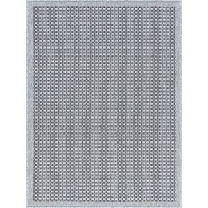 Tayse Rugs Denver Basketweave Blue 2 ft. x 3 ft. Indoor/Outdoor Area ...