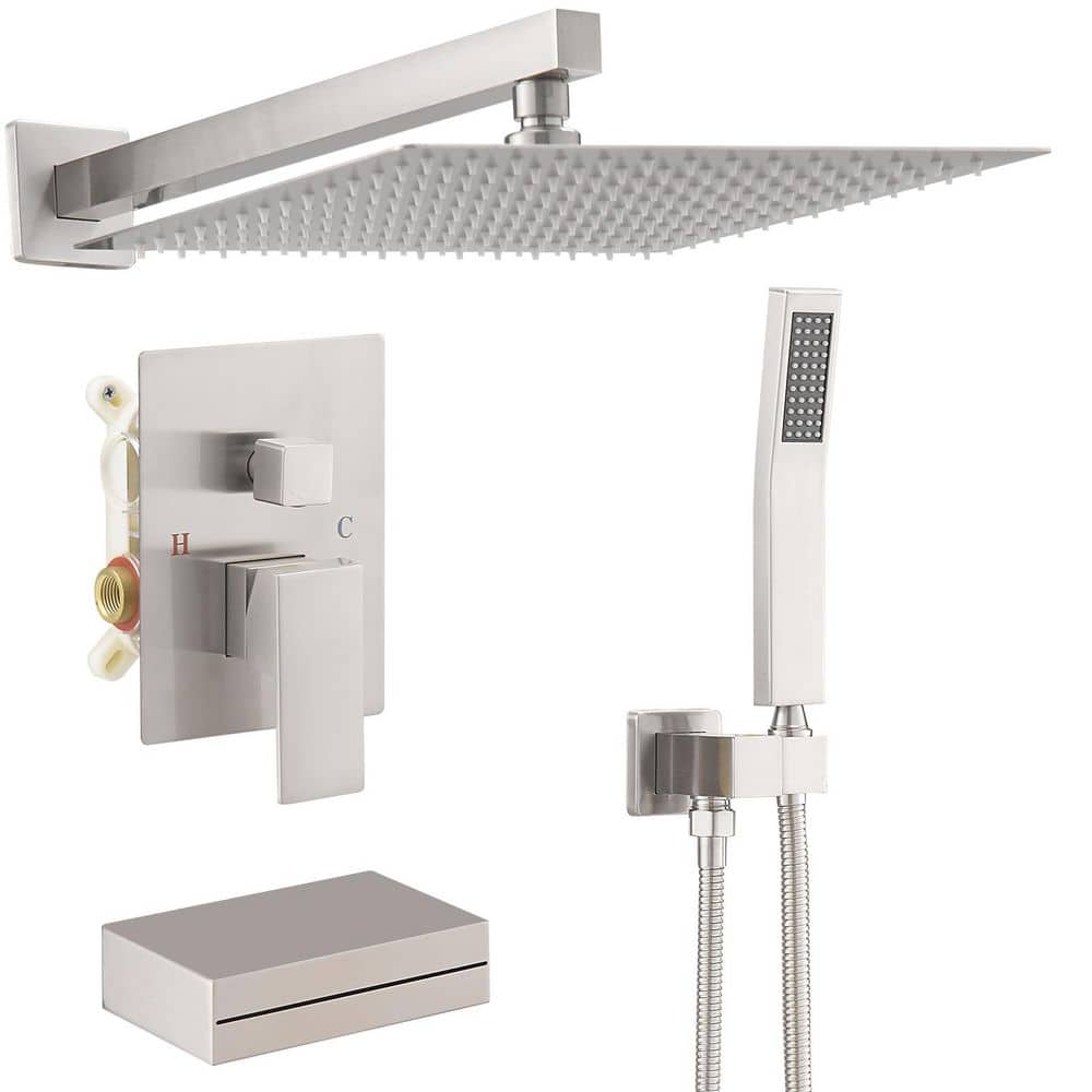 Single Handle 3-Spray Shower Faucet 2.5 GPM with High Pressure in Brushed Nickel price history on PriceWatchPro