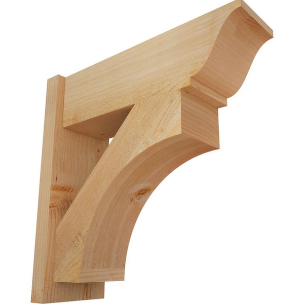 Ekena Millwork 8 in. x 24 in. x 24 in. Westlake Traditional Rough Sawn Douglas Fir Outlooker