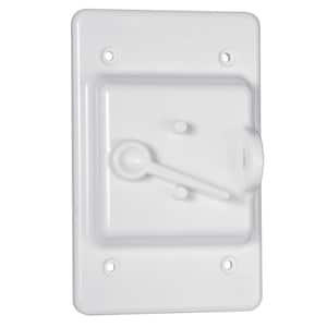 N3R Polycarbonate White 1-Gang Weatherproof Toggle Switch Cover for Small and Large Head Switches