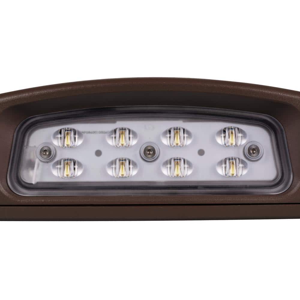 Bronze Outdoor LED Emergency Wall Light with Photocell