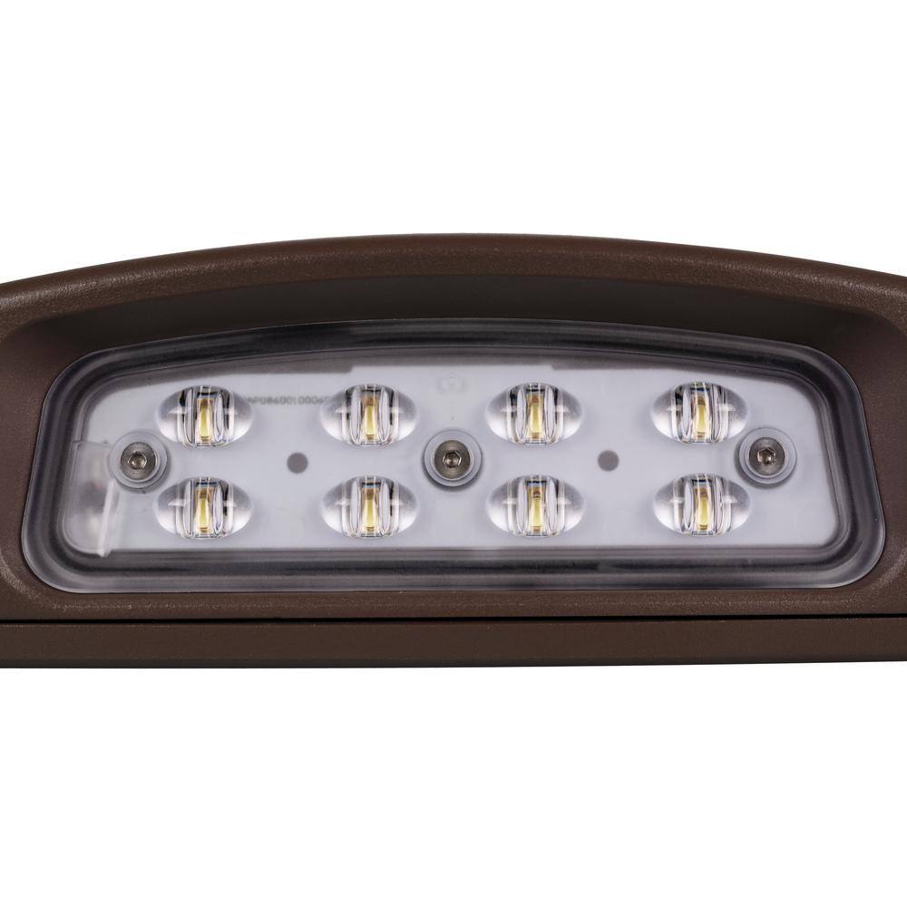 Bronze Matte Outdoor LED Emergency Wall Light