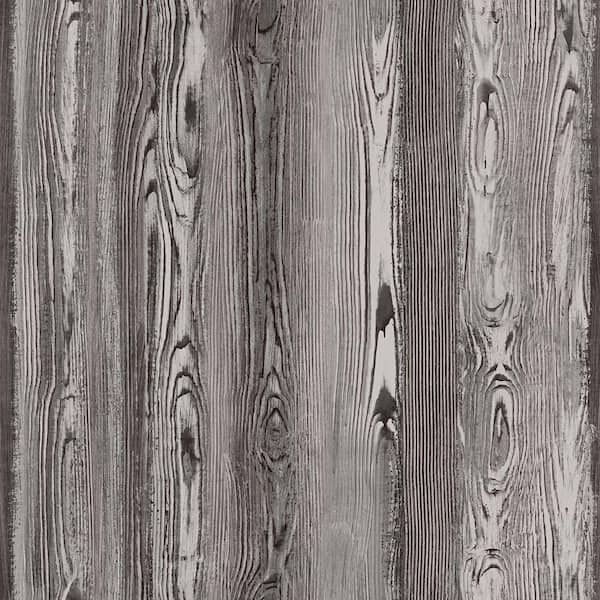 ESTA Home Cady Brown Wood Panel Paper Strippable Wallpaper (Covers 56.4 sq. ft.)
