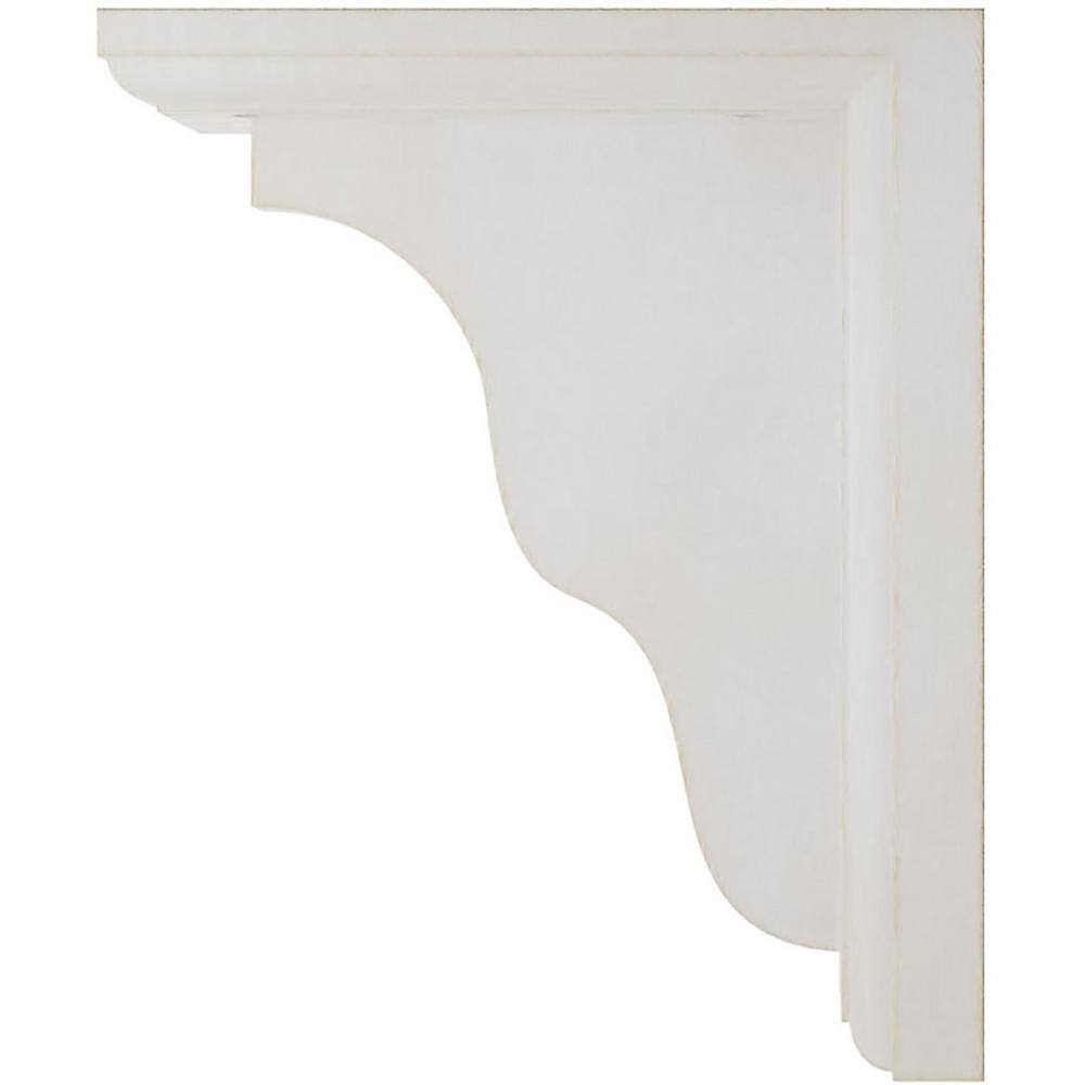 Chalk Dust White Rubberwood Vintage Decor Corbel Bracket