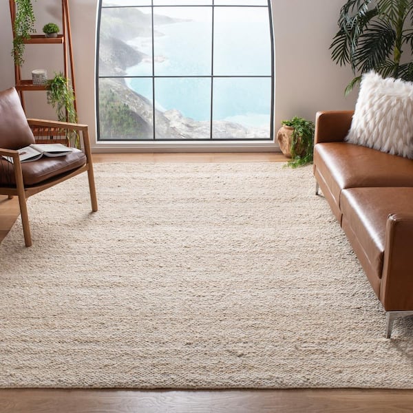 Natura Ivory 9 ft. x 12 ft. Gradient Solid Area Rug