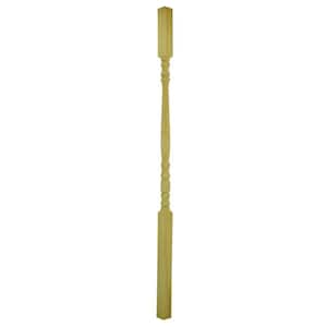 Stair Parts 36 in. x 1-1/4 in. 5205 Unfinished Hemlock Square Top Wood Baluster for Stair Remodel