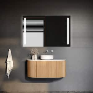 Treviso 32 in. W x 48 in. H Rectangular Frameless LED Wall Mount Bathroom Vanity Mirror in Chrome