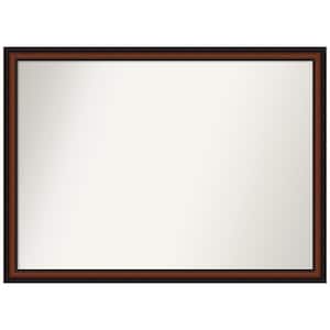 Cyprus Walnut Narrow 41 in. x 30 in. Non-Beveled Classic Rectangle Wood Framed Wall Mirror in Cherry