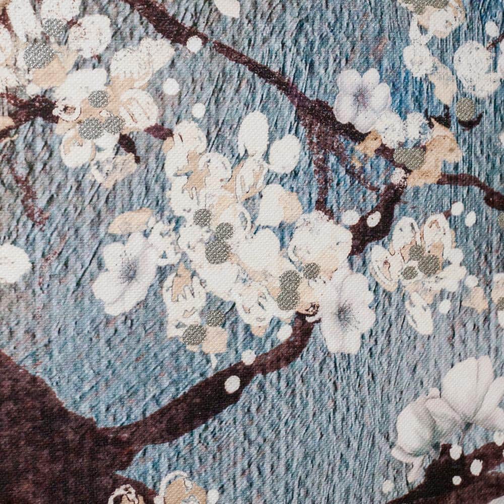 Classic Orchid Brown and Grey Canvas Wall Art, 16" x 39"