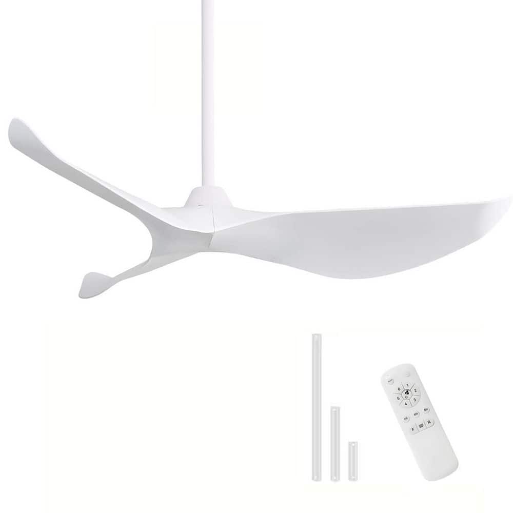 38'' White ABS 3-Blade Ceiling Fan with Remote