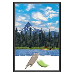 Stylish Black Narrow Wood Picture Frame Opening Size 20x30 in.