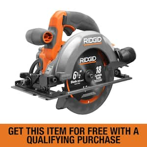 RIDGID 18V SubCompact Brushless Cordless 6 1 2 in. Circular Saw Tool Only R8656B The Home Depot