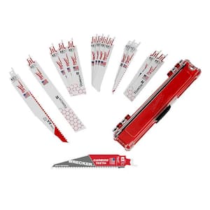 Demo Nail-Embedded Wood & Metal Cut Bi-Metal Blade Set& 6in.6 TPI WRECKER Carbide Multi-Material Cut SAWZALL Blade(14PK)