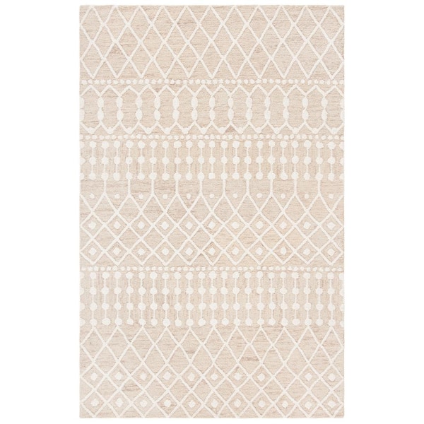SAFAVIEH Blossom Beige/Ivory 6 ft. x 9 ft. Geometric Aztec Area Rug