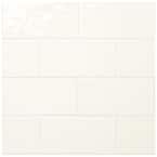LuxeCraft White 4 in. x 8 in. Glazed Ceramic Subway Wall Tile (10.5 sq. ft. / case)