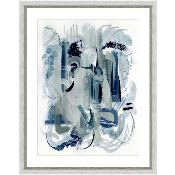 Vintage Print Gallery "Dark waters I" Framed Archival Paper Wall Art (26 in. x 32 in. in full size)