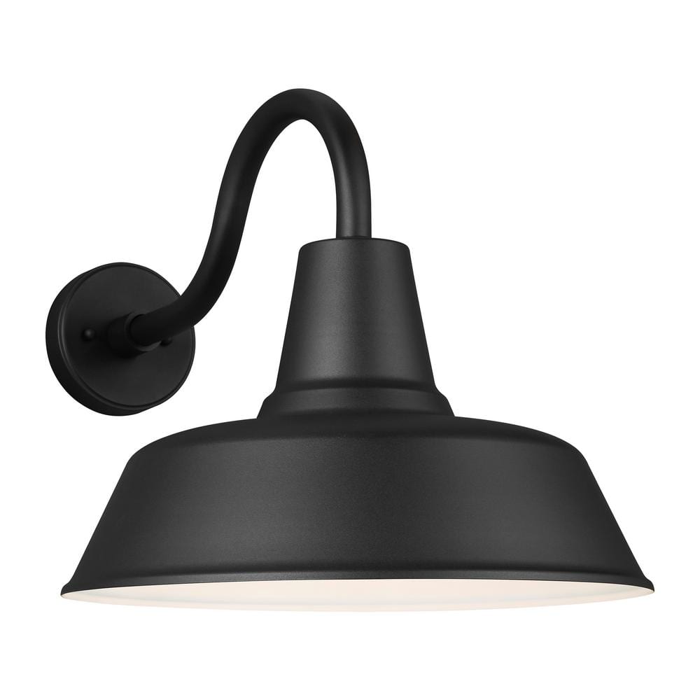 Elegant Black LED Outdoor Wall Lantern, Energy Star Rated