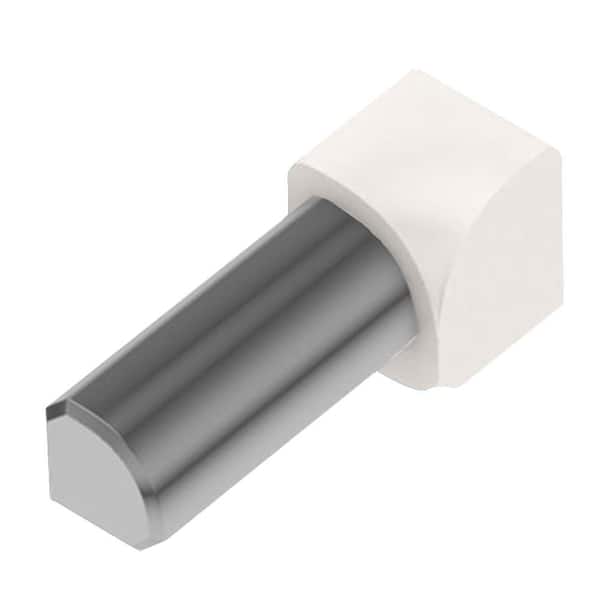 Schluter Rondec White Color-Coated Aluminum 3/8 in. x 1 in. Metal 90 Degree Inside Corner