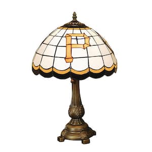 MLB 19.5 in. Antique Bronze Pirates Tiffany Table Lamp