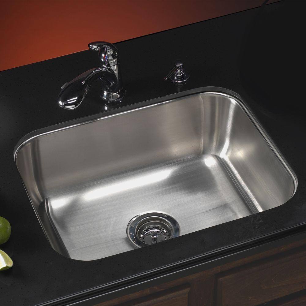 Elite 23.25'' Stainless Steel Undermount Single Bowl Kitchen Sink
