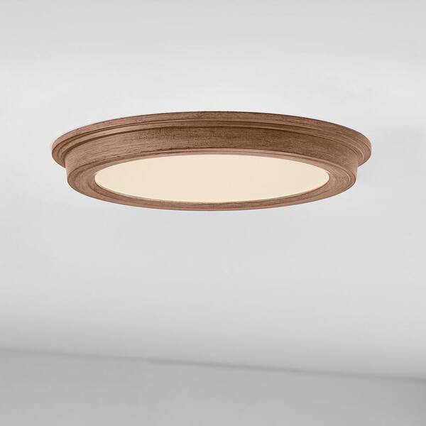 round wood ceiling light