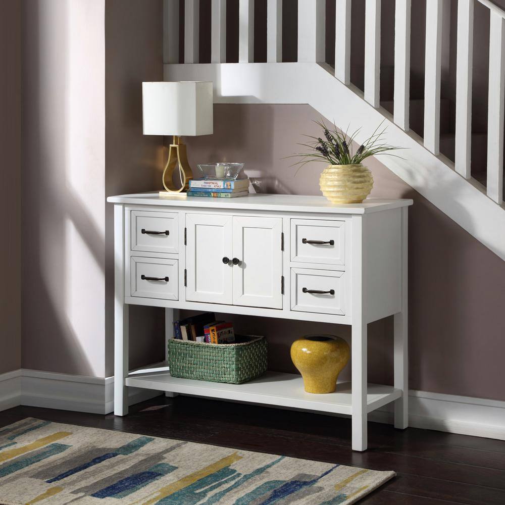 console table with storage target