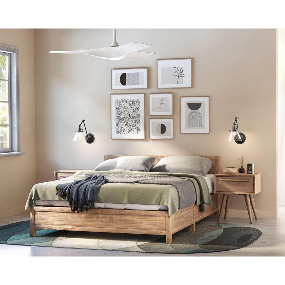 Ryne 52" Matte White 3-Blade Smart LED Ceiling Fan