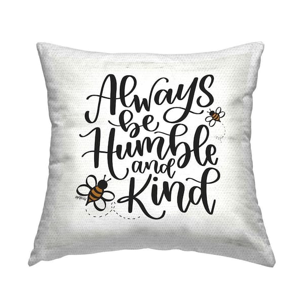 Stupell Industries Humble & Kind Bees Outdoor Printed Throw Pillow by Imperfect Dust