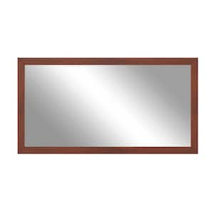 59 in. W x 34 in. H Rectangle Wood Framed Wall Mounted Modern Decor Bathroom Vanity Mirror in Traditional Brown