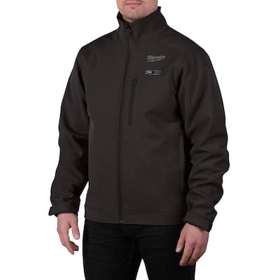 Men's Large M12 12V Lithium-Ion Cordless TOUGHSHELL Black Heated Jacket (Jacket and Charger/Power Source Only)