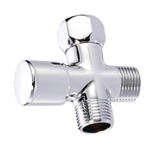 1/2 in. IPS Shower Arm Diverter Valve for Hand Held Showerhead and Fixed Spray Heads, Polished Chrome