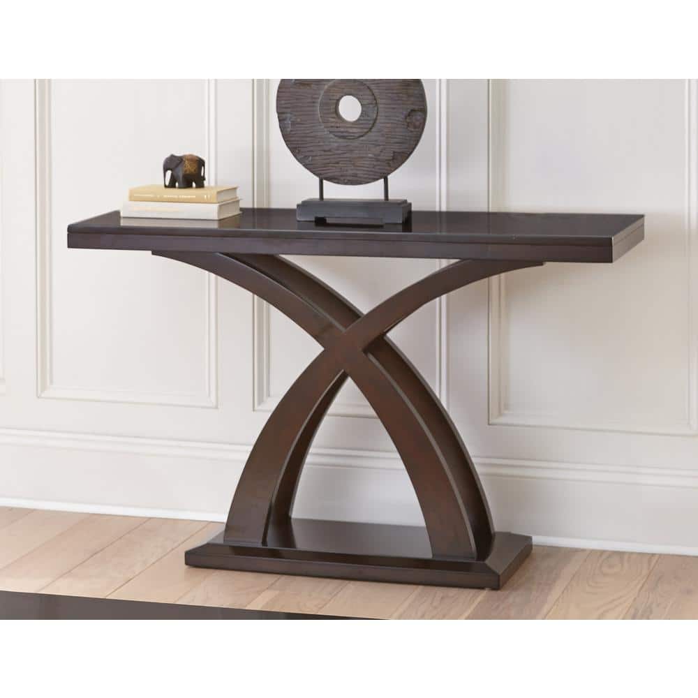 Jocelyn 48 in. Espresso Cherry Standard Rectangle Wood Console Table