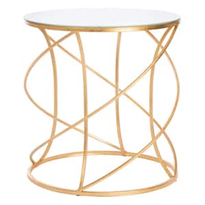 Cagney Gold/White End Table