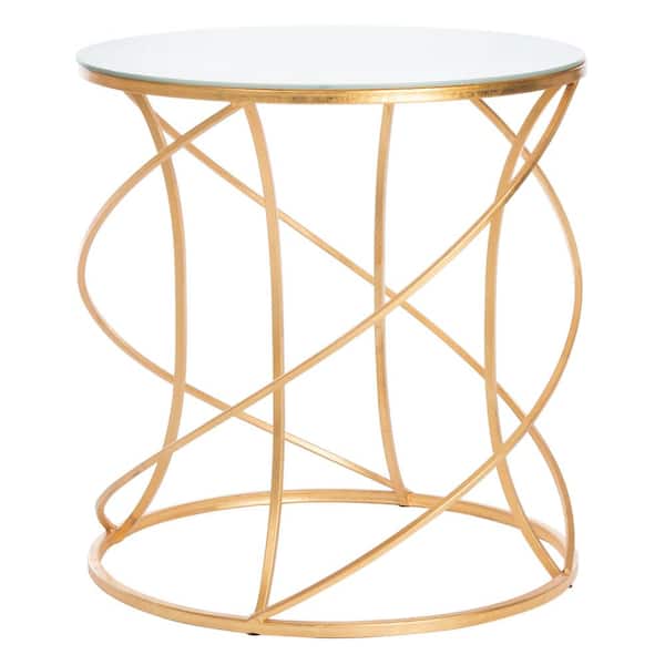 SAFAVIEH Cagney Gold/White End Table