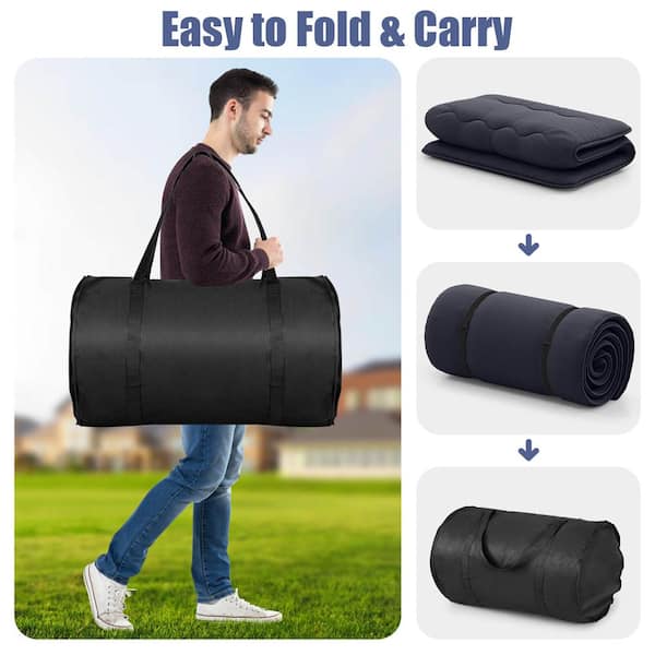 Costway 4 in. Twin Futon Mattress Japanese Floor Pad with Costway 4 in. Twin Futon Mattress Japanese Floor Pad with