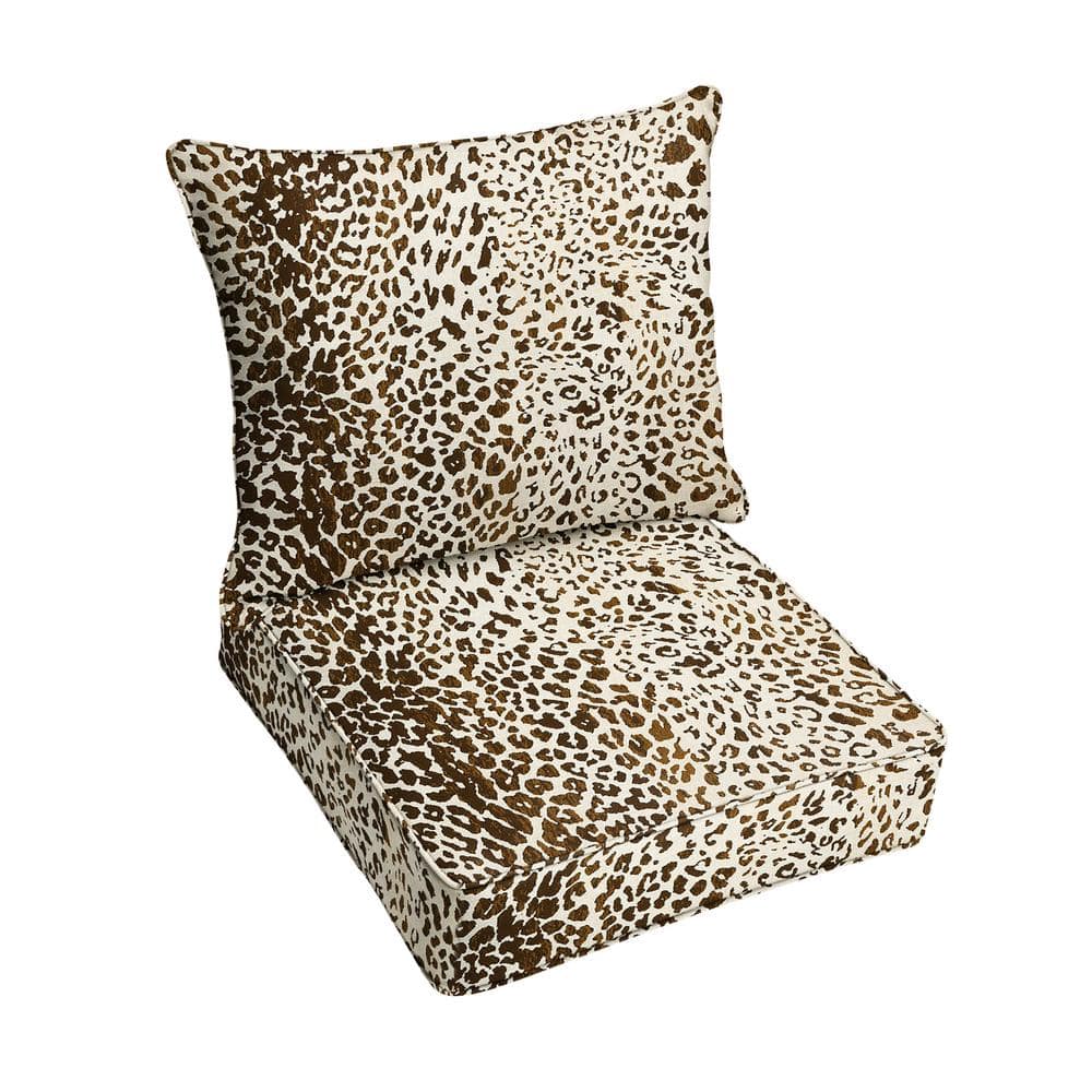 23 in. x 25 in. x 5 in. Deep Seating Outdoor Pillow and Cushion Set in Sunb