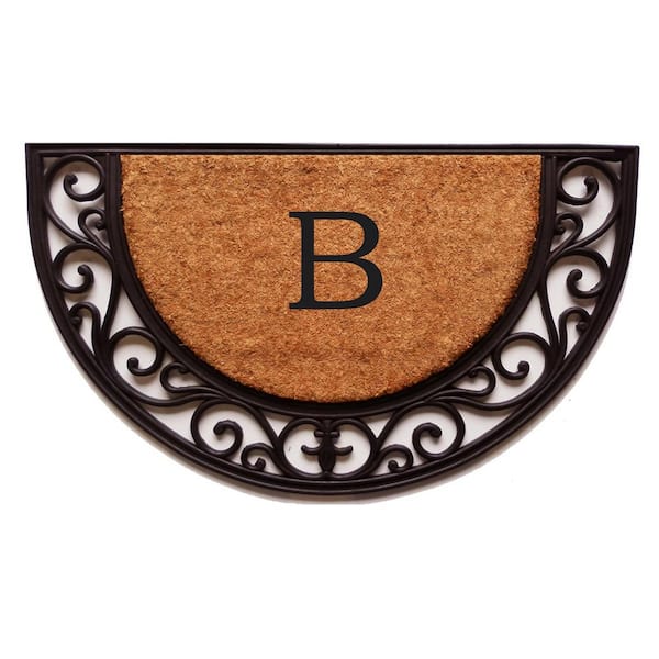 Calloway Mills Plantation Arch Monogram Door Mat 18 in. x 30 in. (Letter B)