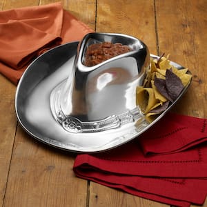 Cowboy 12 in. x 15.25 in. Hat Chip and Dip Server