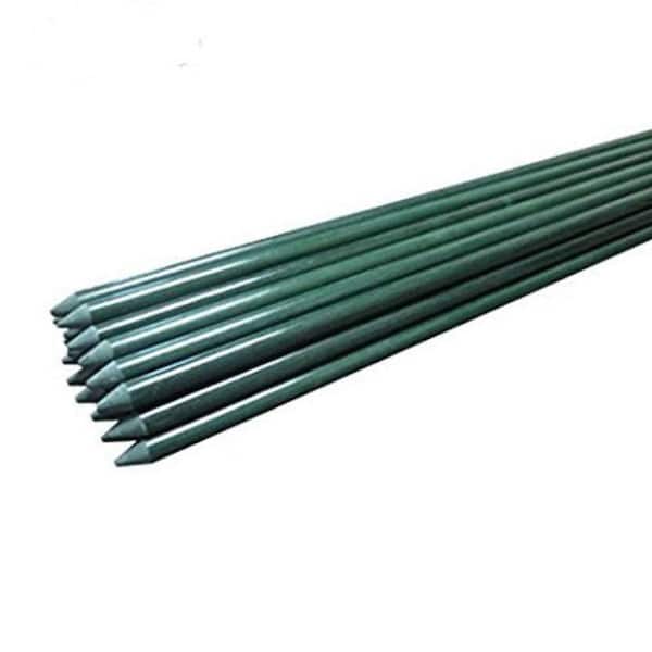 Ecostake 3/8 in. Dia 6 ft. FRP Plant Support Stakes for Climbing Tomato Cucumber Strawberry Bean Tree, Dark Green (Pack of 40)