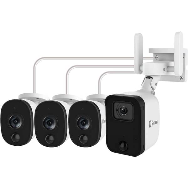 Swann Fortify Wired 1080p Wi-Fi Indoor/Outdoor Smart Home Security Cameras (4-Pack)