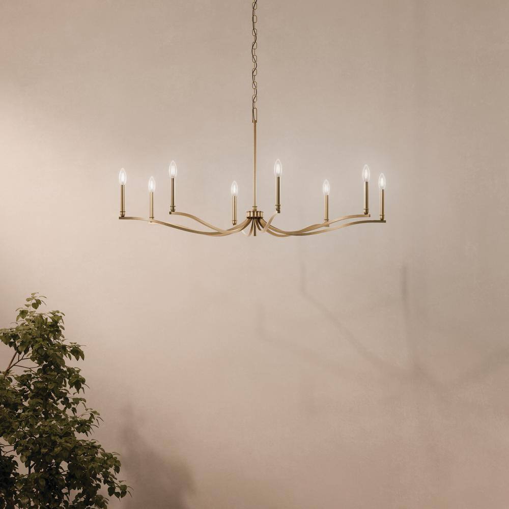 Champagne Bronze 6-Light Candle Style Chandelier