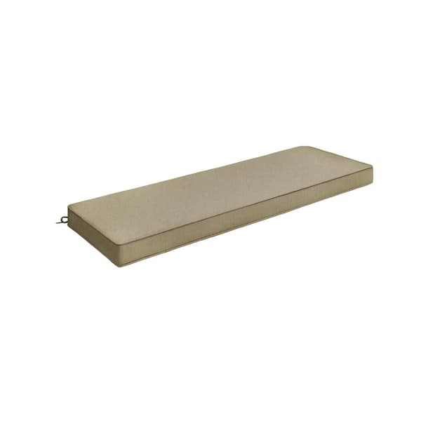 HAVEN WAY 54 in. x 18 in. 1-Piece Universal Outdoor Bench Cushion in Beige (1-Pack)