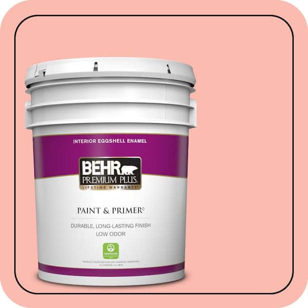 BEHR PREMIUM PLUS 5 gal. #170A-3 Ruffles Eggshell Enamel Low Odor Interior Paint & Primer