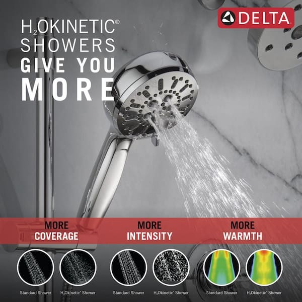 Delta 7-Spray Patterns 4.5 in. Wall Mount Handheld Shower Head