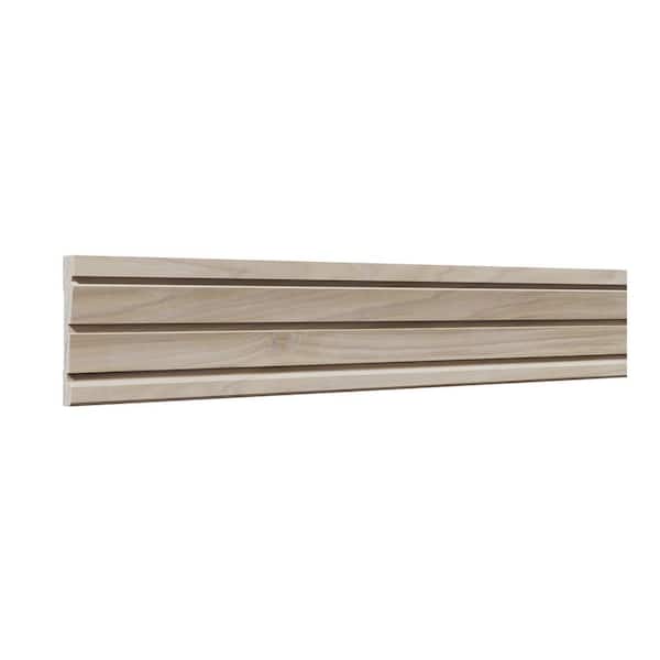 . 75 in. D x 4 in. W x 92 in. L Unfinished Poplar Wood Millora Casing Moulding