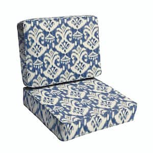 23.5 in. x 23 in. x 5 in. Deep Seating Outdoor Corded Cushion Set in Rivoli Indigo