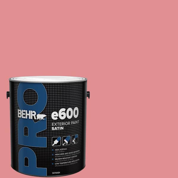 1 gal. #140D-4 Fresh Pink Satin Exterior Paint