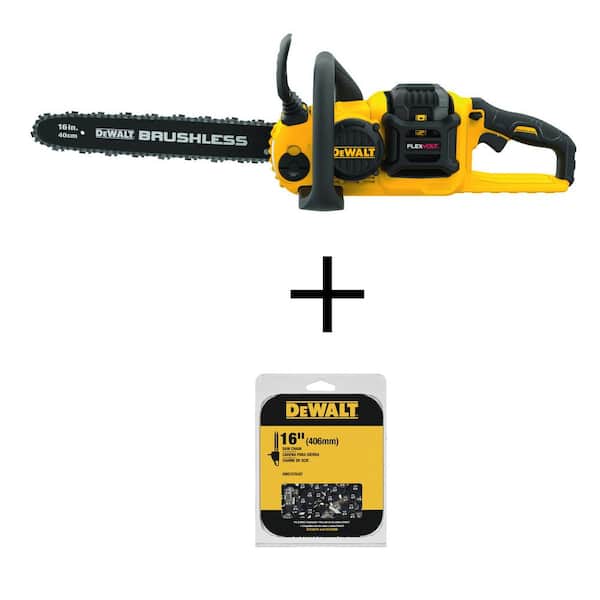 DEWALT 60V MAX 16in. Brushless Battery Powered Chainsaw Kit with (1) FLEXVOLT 2Ah Battery & Charger (56 Link)